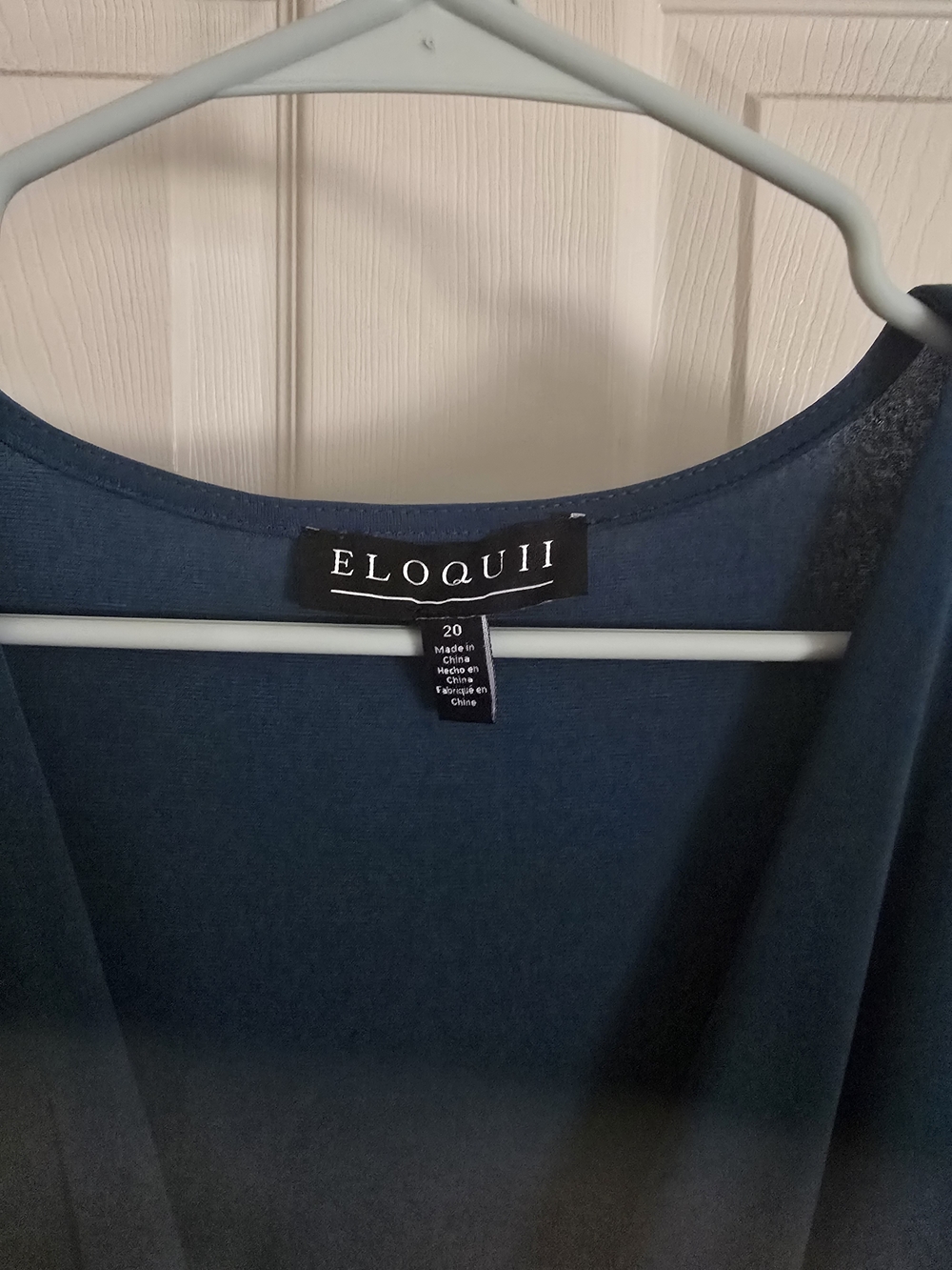 Eloquii Teal Long-Sleeve Twist-Waist Midi Dress - Picture 3 of 4